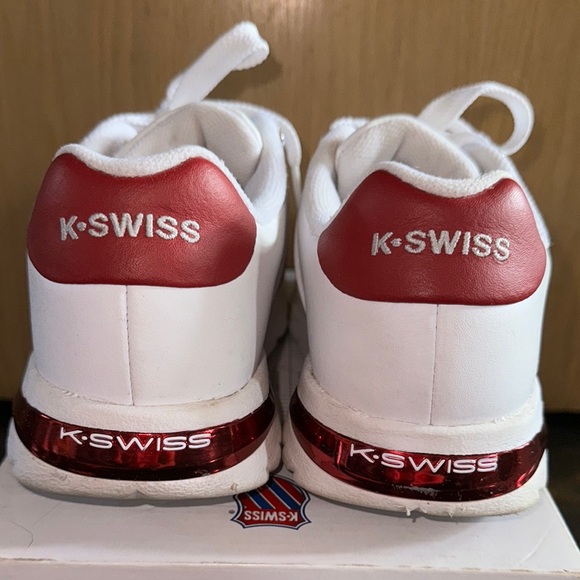 K-Swiss White Sneakers with Red Details - Picture 5 of 8